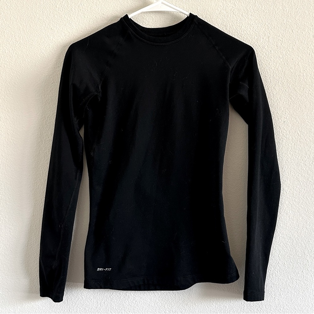 Nike Pro Combat Dri-Fit Fleece Lined Long Sleeve Compression Thumbholes XS